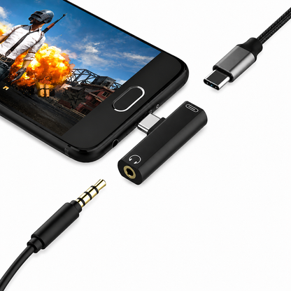 Type-C to 3.5mm Analog Audio Connector Headphone Jack Adapter