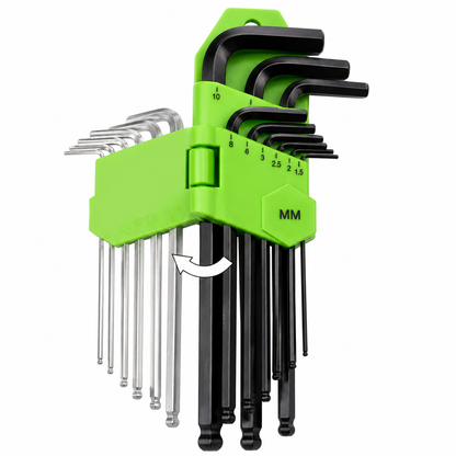 9-Piece Long-Arm Ball End Hex Key Set