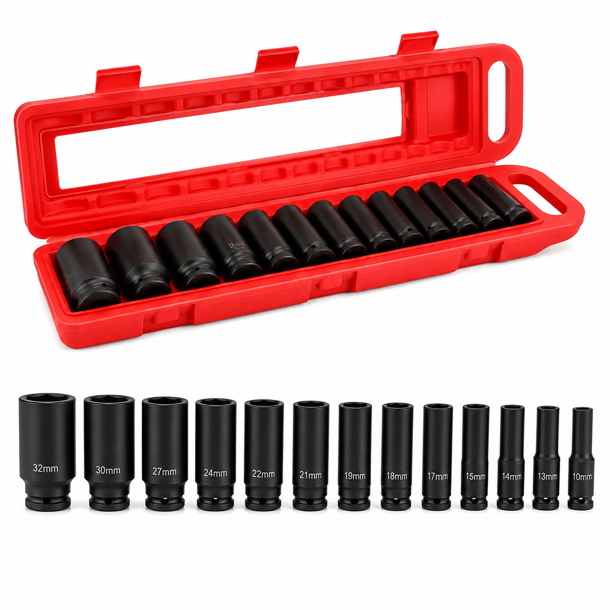 1/2 Inch Drive Deep 6-Point Impact Socket Set