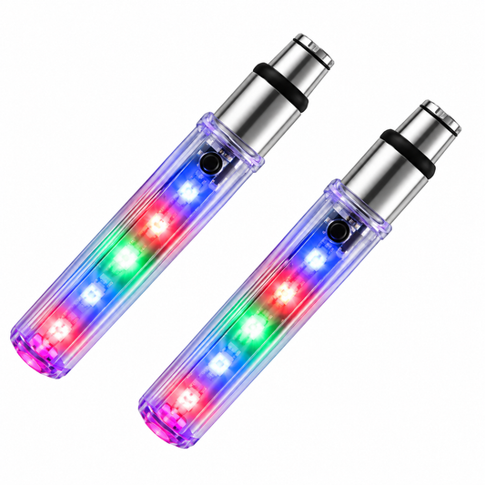 2Pcs Bike Car LED Bike Wheel Tire Valve
