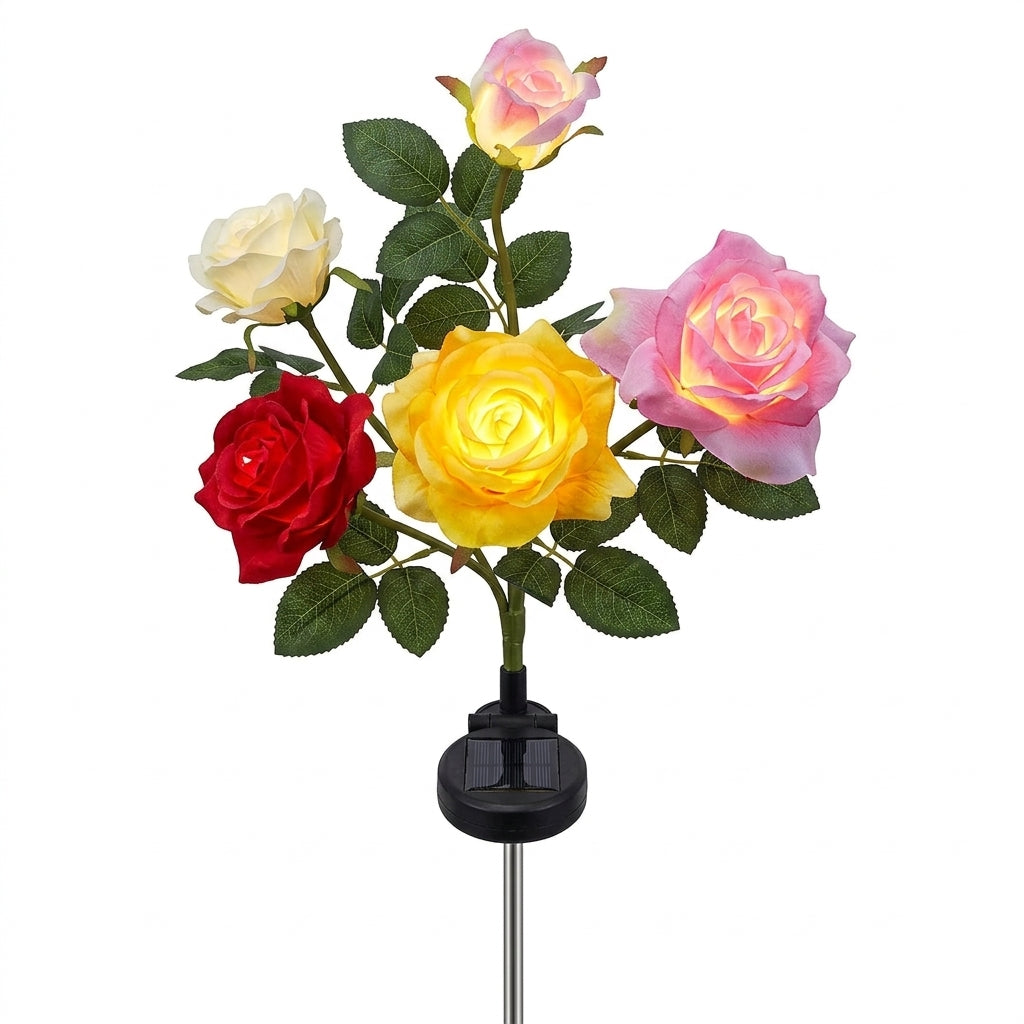 Waterproof Solar Lily Flower Landscape Garden Lights