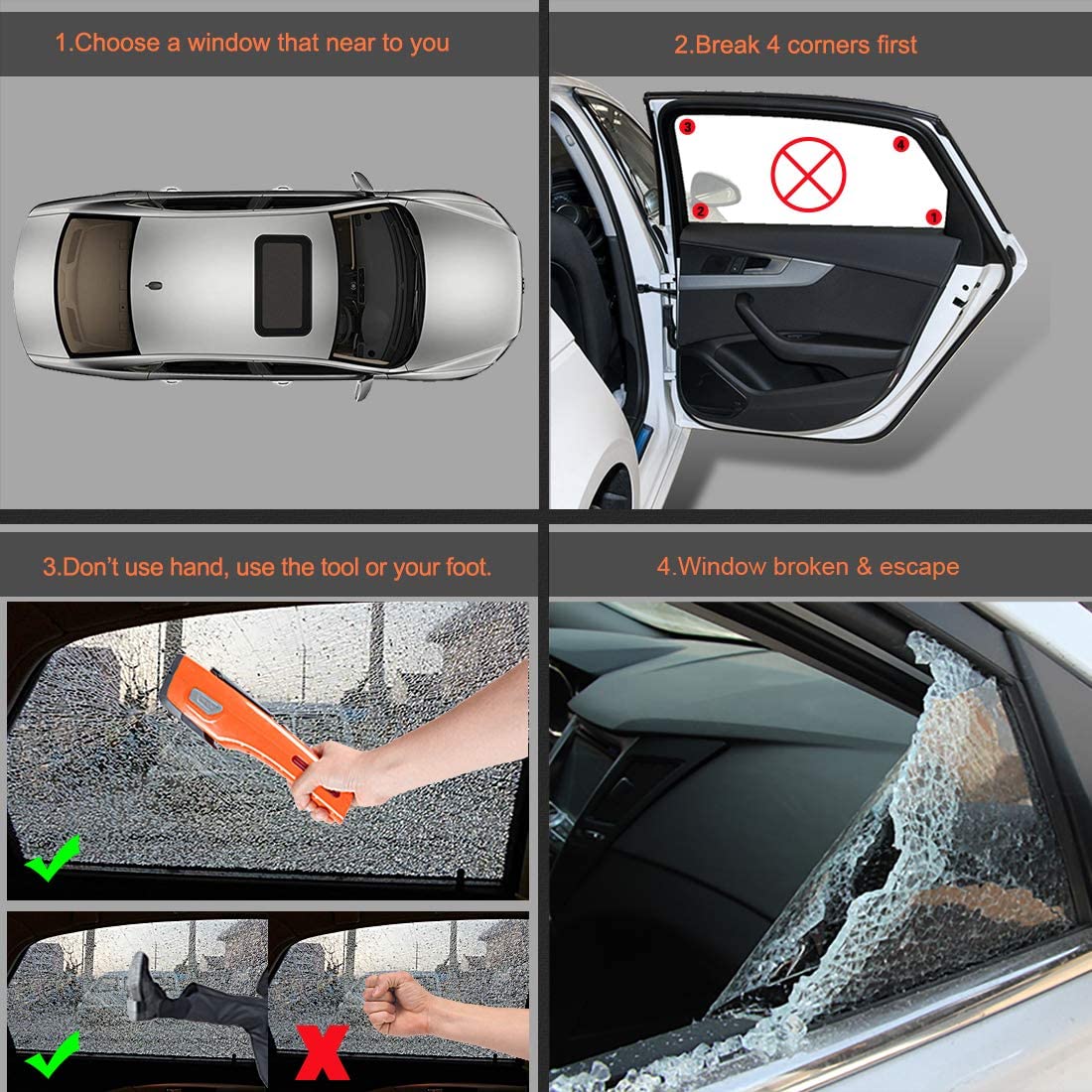 8 in 1 Car Emergency kit