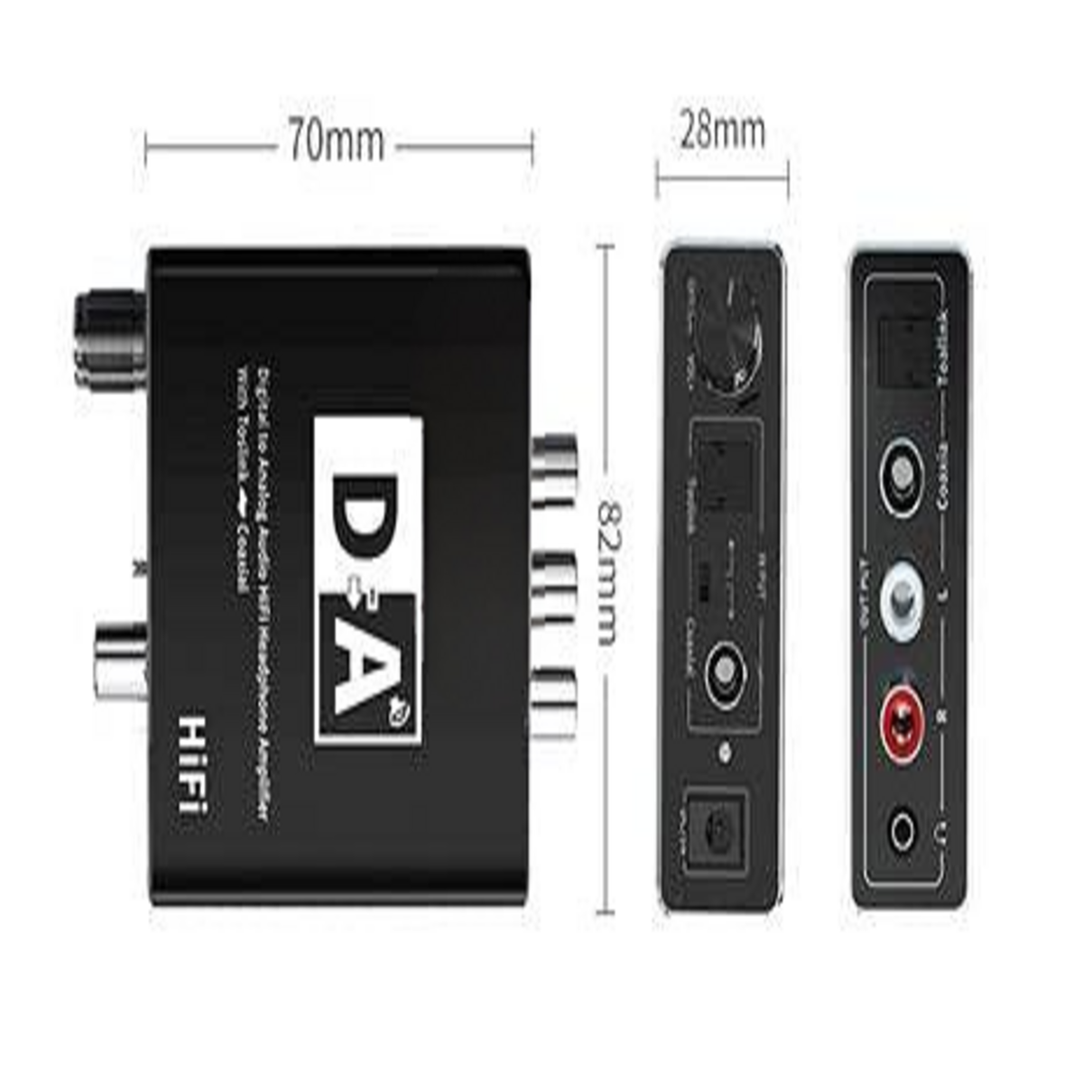 2 RCA Audio Control Converter Digital to Analog Optical to Coaxial Birectional