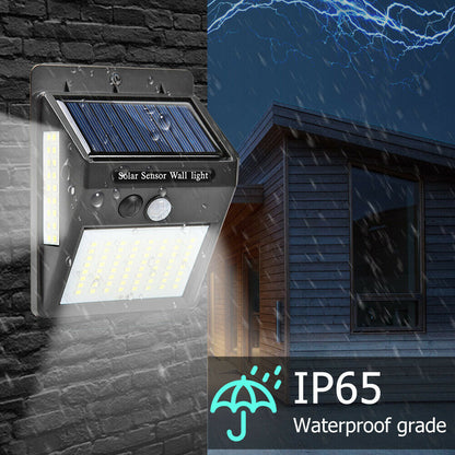 2Pcs 100LED Patio Wall Lights Solar