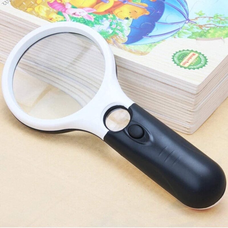 45X Magnifier Glass With LED Light