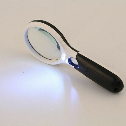 45X Magnifier Glass With LED Light