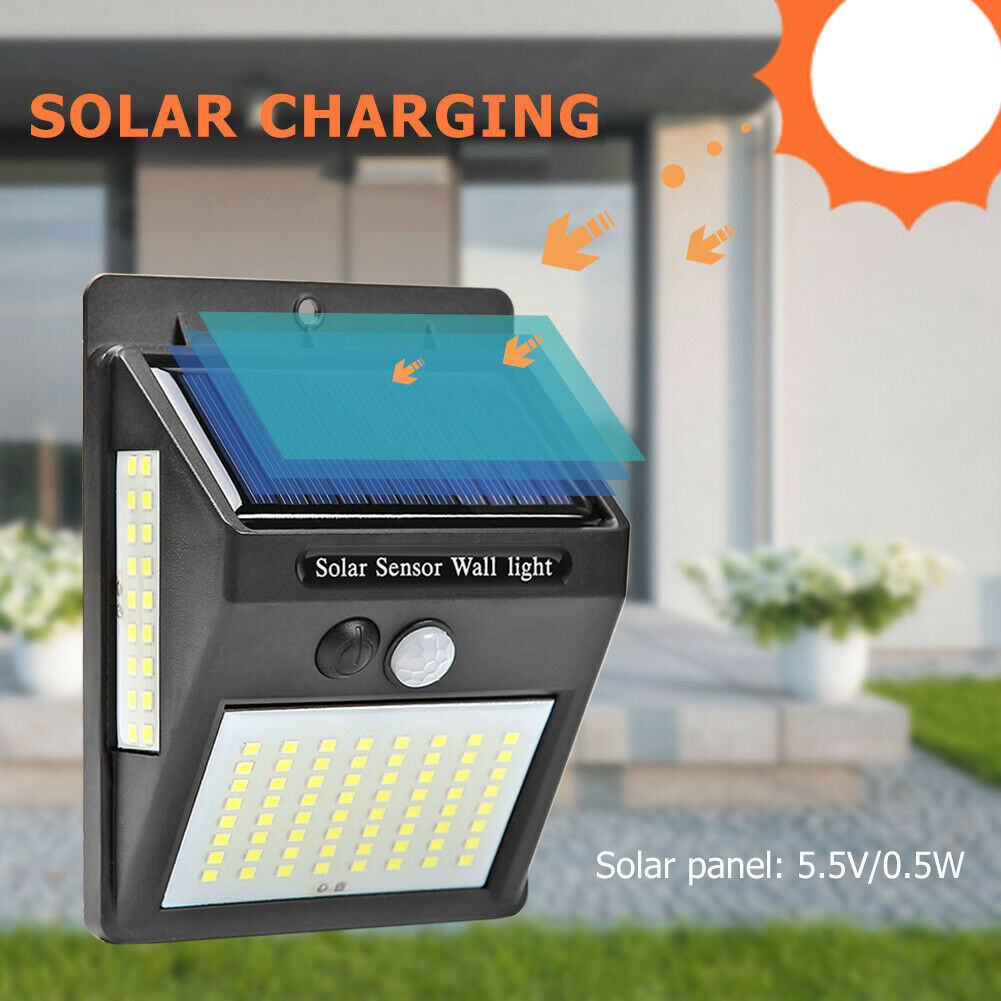 2Pcs 100LED Patio Wall Lights Solar