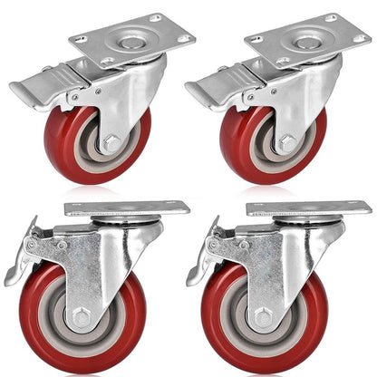 4 PCS Set Heavy Duty Swivel Casters