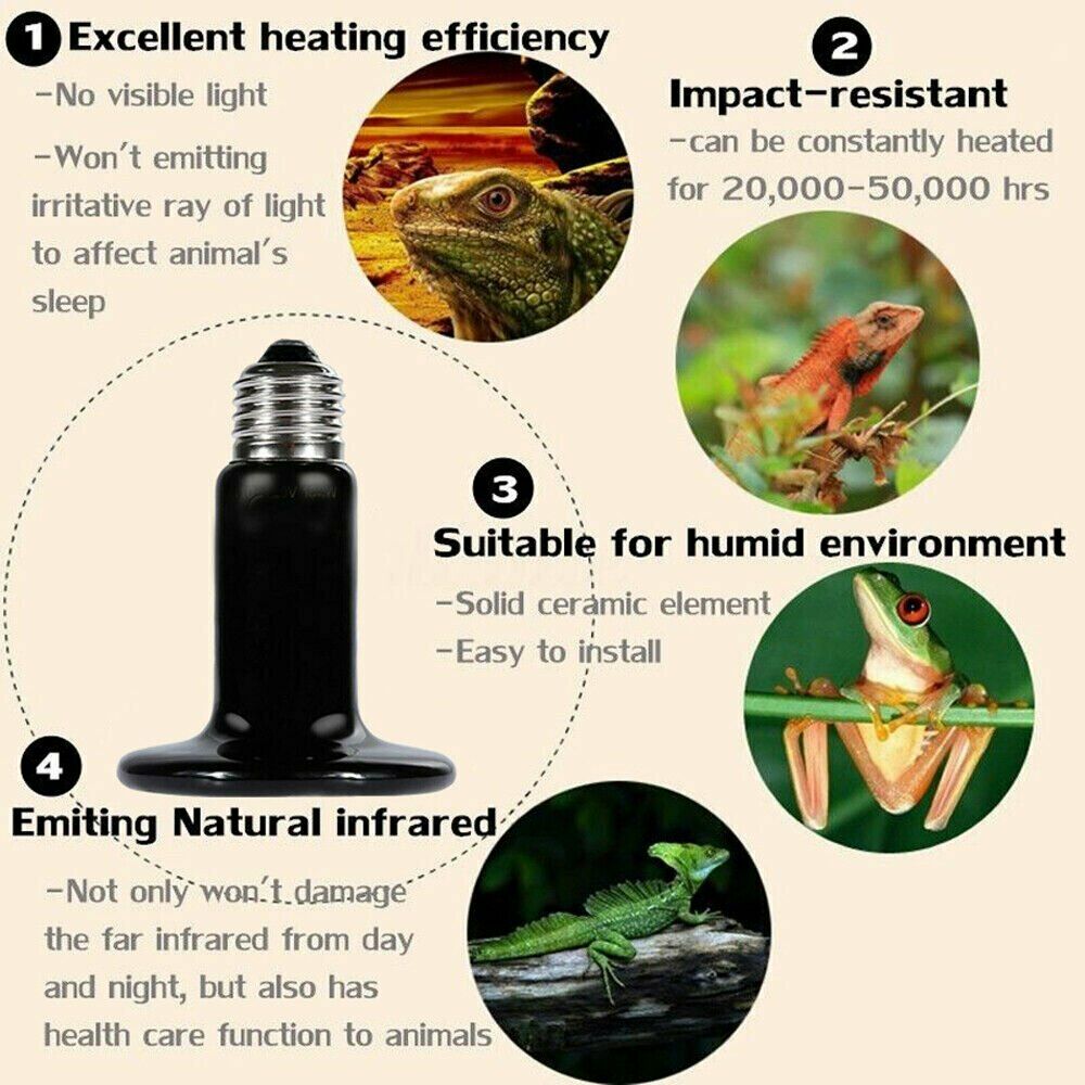 75W Ceramic Reptile Brooder Lamp