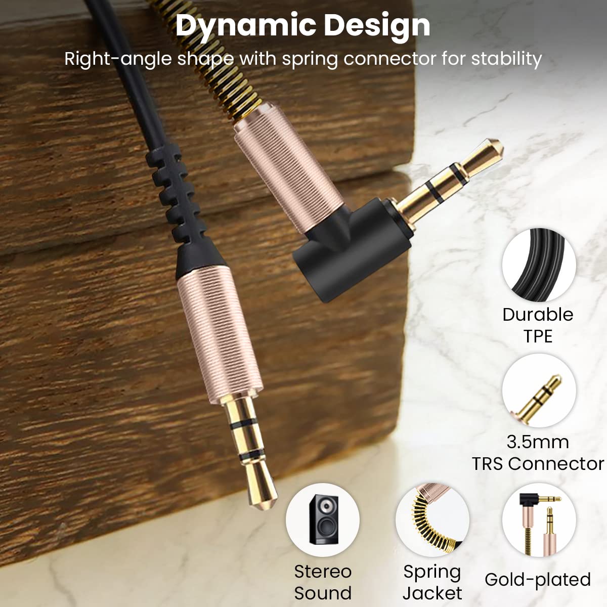 3.5mm AUX Cable Car Audio Stereo Headphone Jack Cord