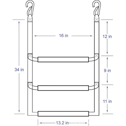 3 Step Boat Rope Ladder Extension