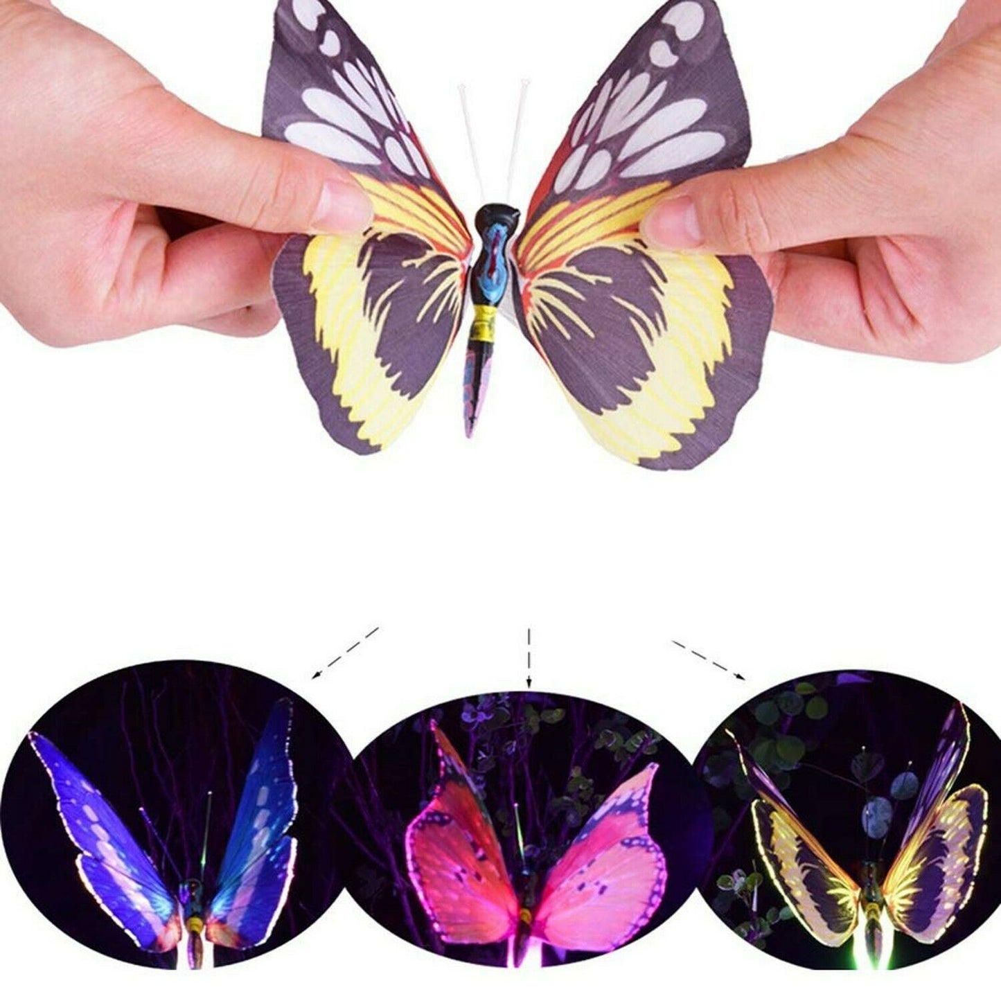 3 PCS Garden Solar Butterfly light