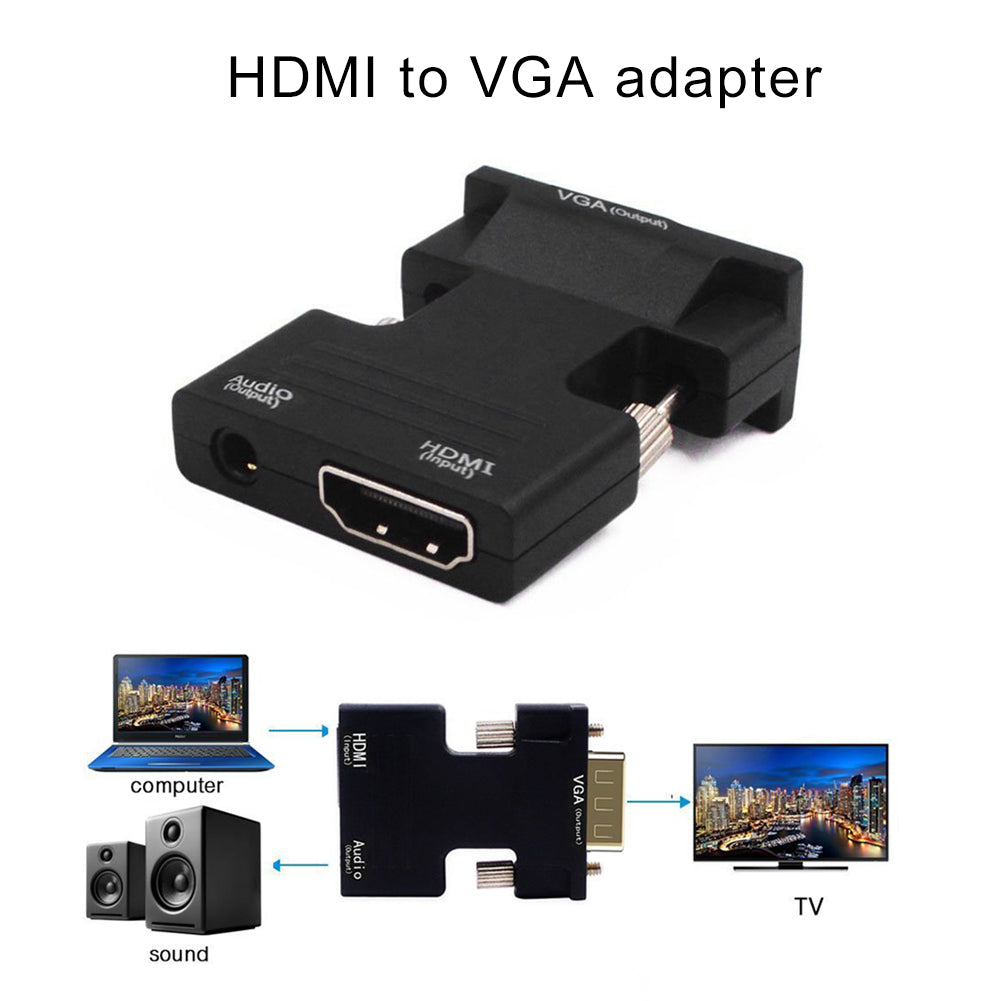 Female HDTV to VGA Male Converter Adapter
