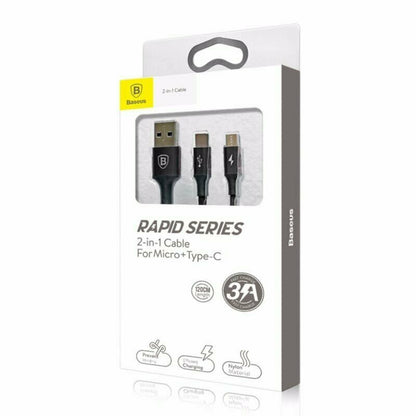 3-in-1 Cable Micro+8Pin+Type-C