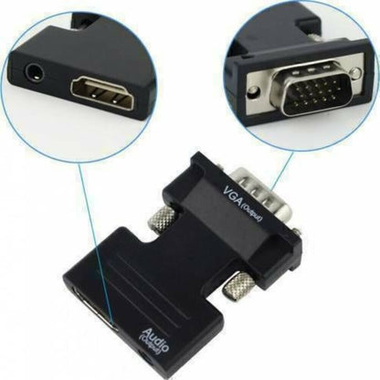 Female HDTV to VGA Male Converter Adapter