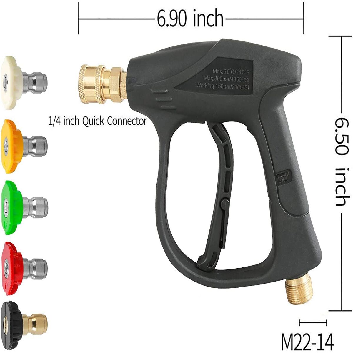 Stainless Steel Power Washer Gun, 3000-PSI