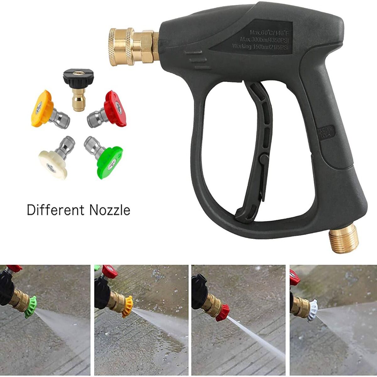 Stainless Steel Power Washer Gun, 3000-PSI