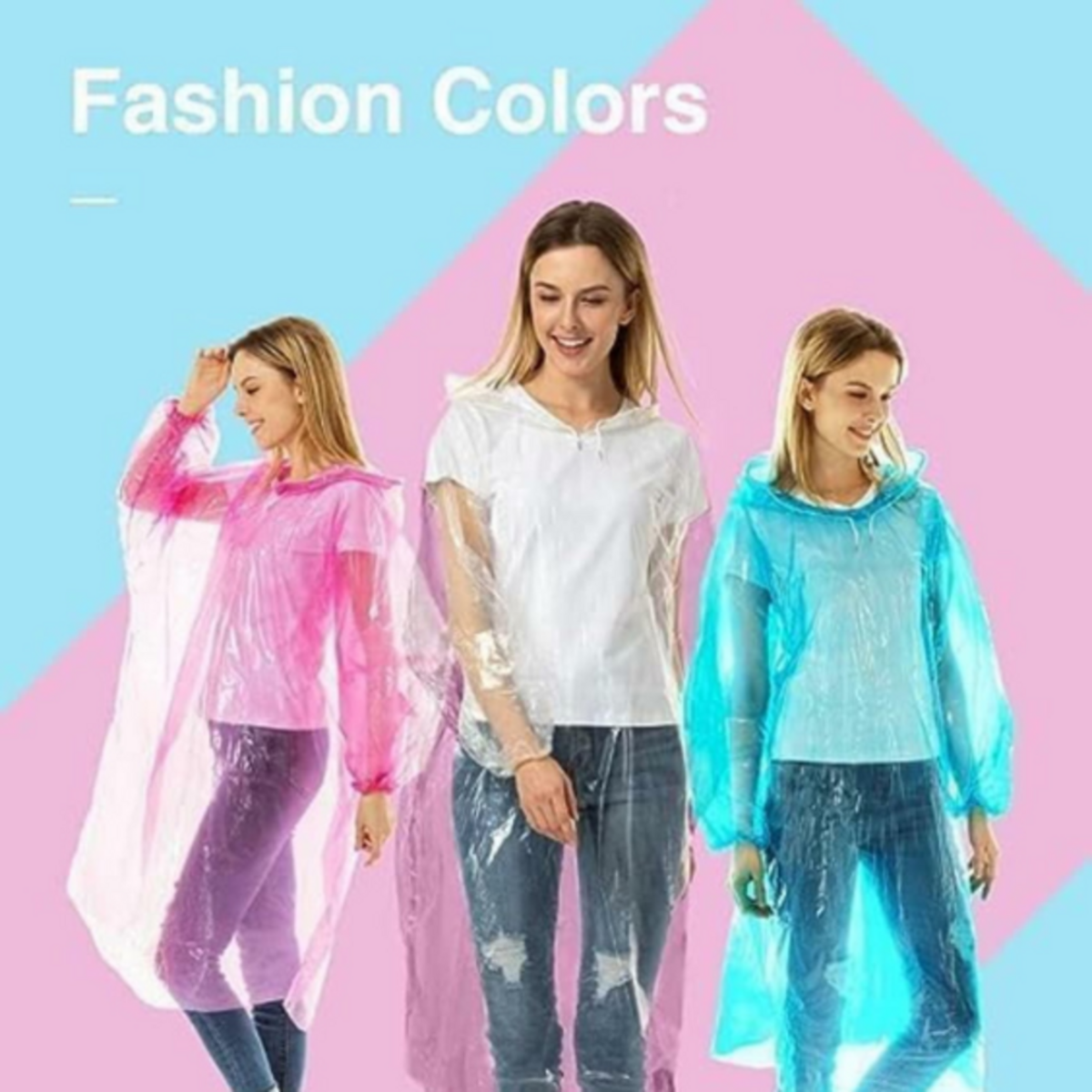 1 Disposable Emergency Rain Ponchos