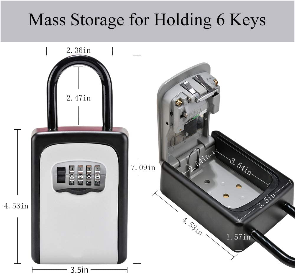 Wall Mount Key Storage Security Lock