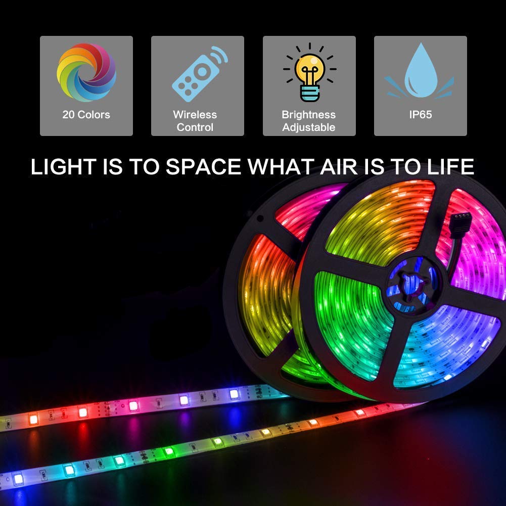 300 LED 5050 RGB LED strip With Adapter