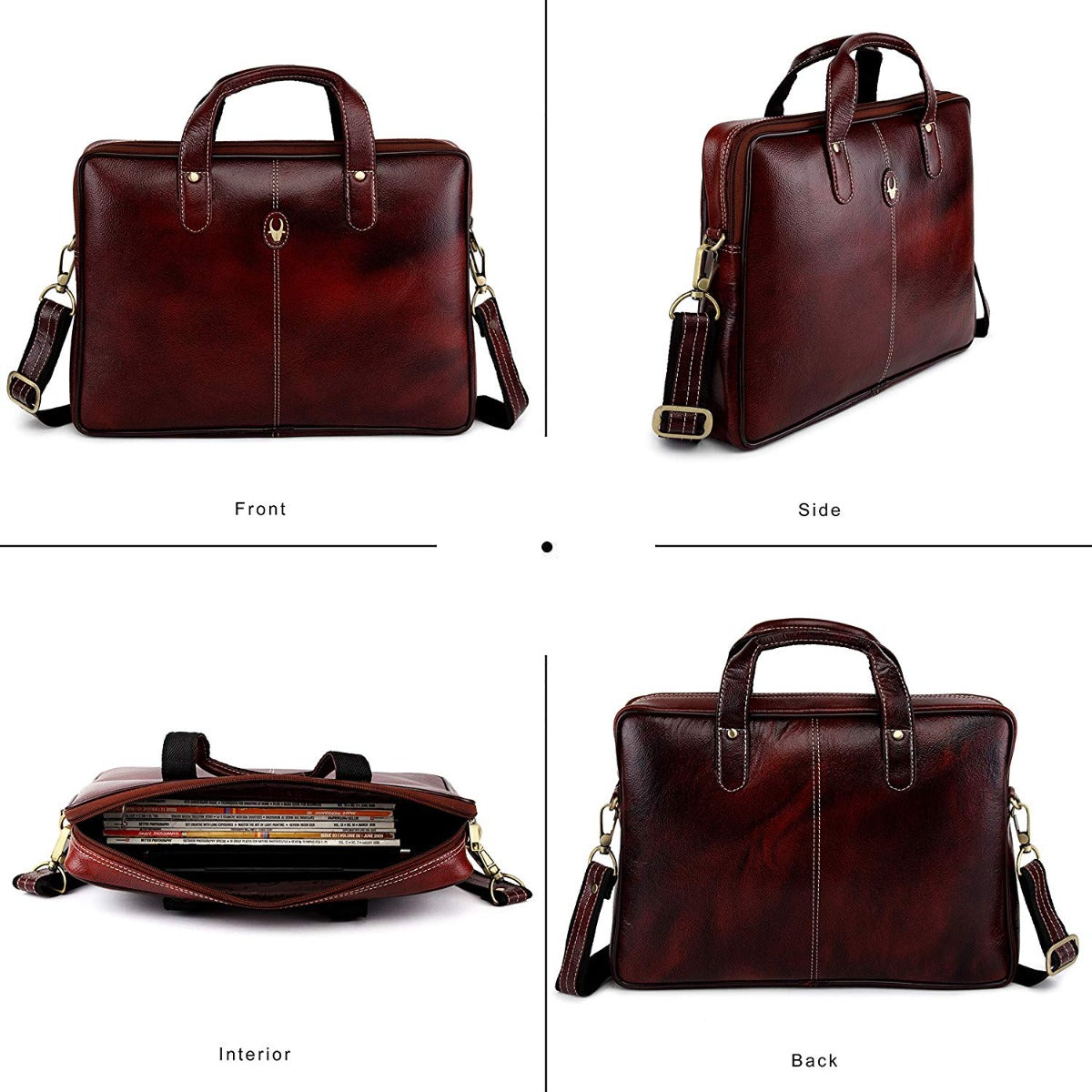 Genuine Leather 13 Inch Sleek Laptop Bag
