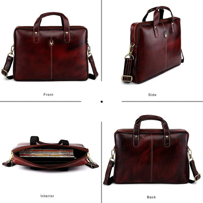 Genuine Leather 13 Inch Sleek Laptop Bag