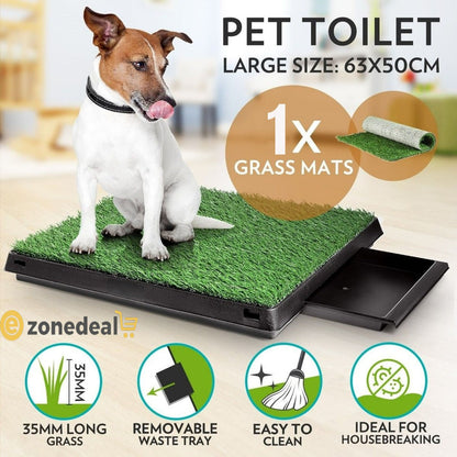 Dog Potty Tray with one Grass mat