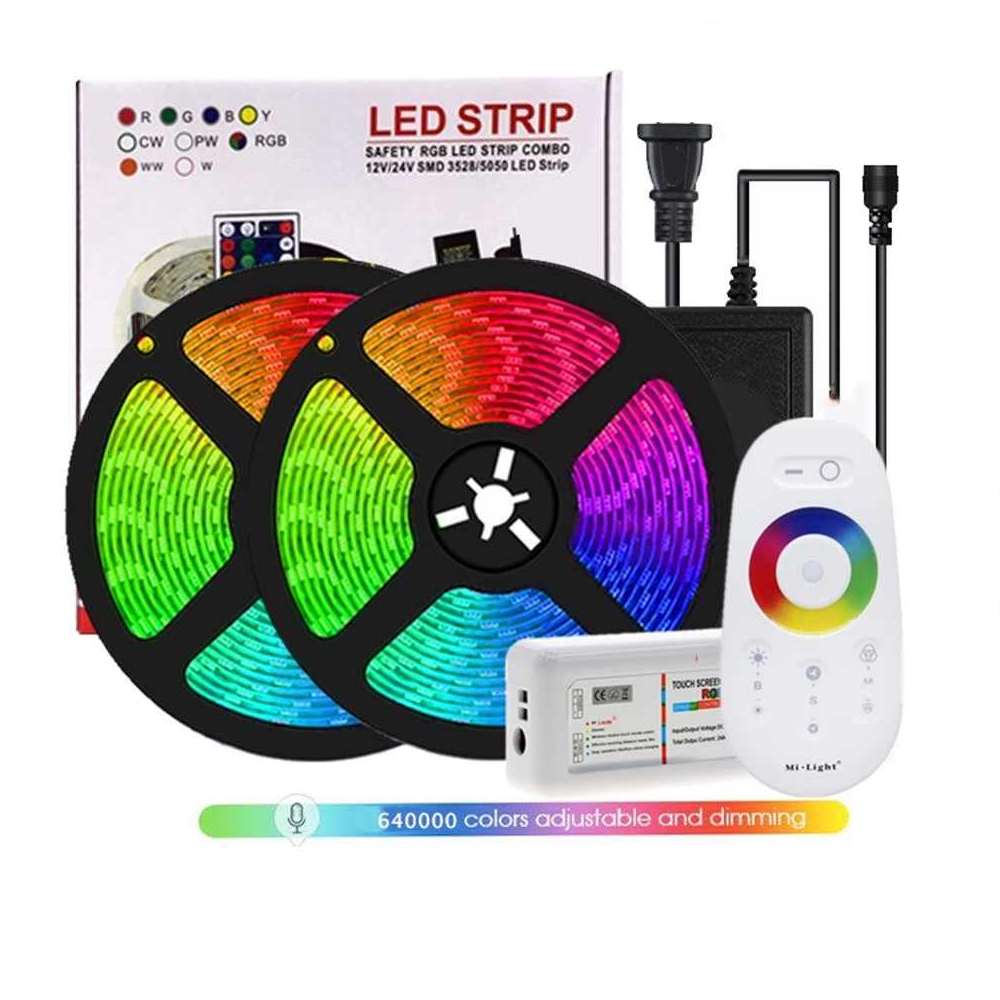 10M RGBWW LED Light With Touch Screen Controller & Adapter