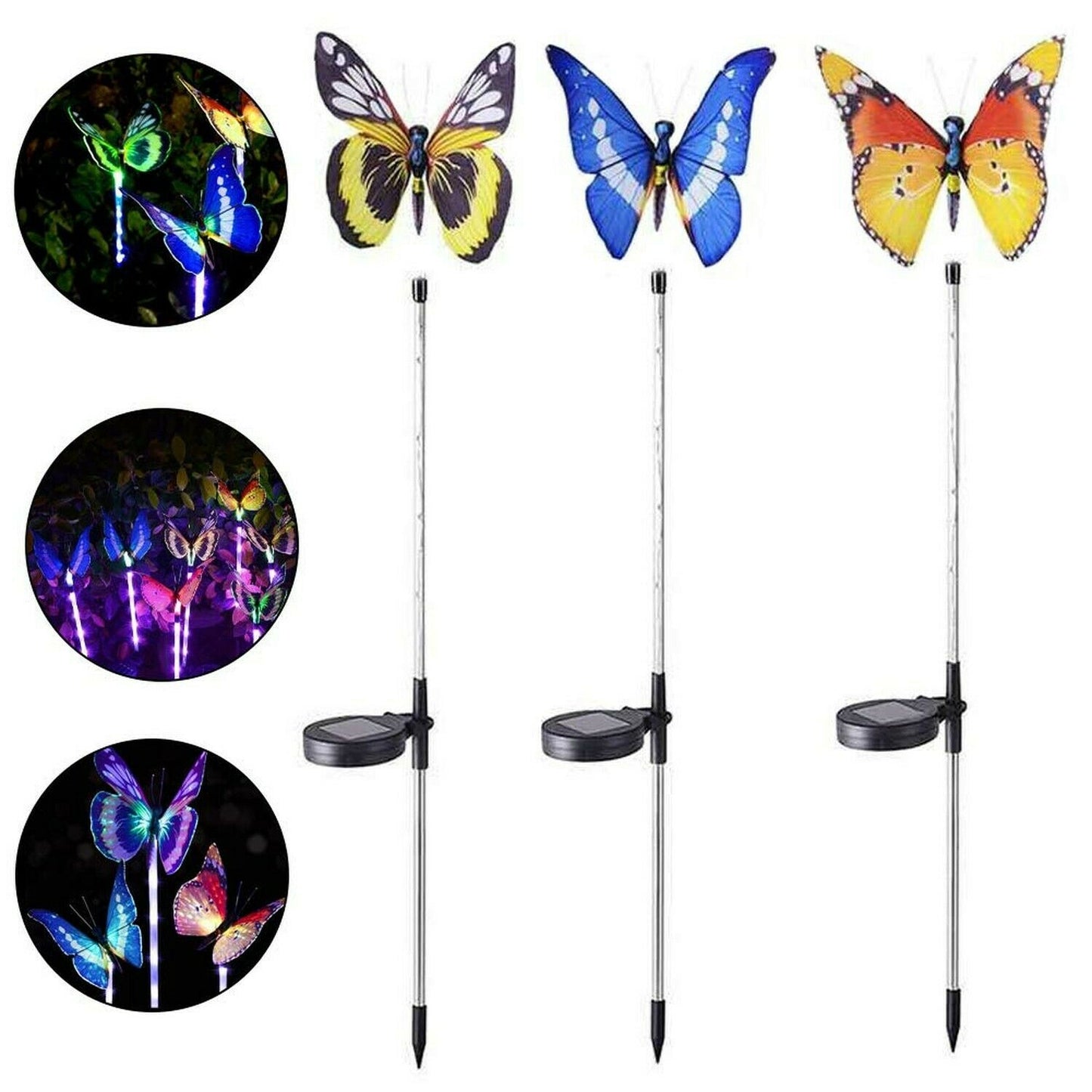 3 PCS Garden Solar Butterfly light