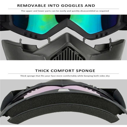 Face Mask with Detachable Goggles