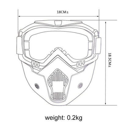 Face Mask with Detachable Goggles