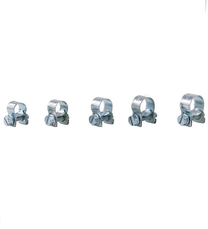 50PCS /opp 5 Sizes Fuel Injection Gas Line Hose Clamps Clip Pipe Clamp Assortment Kit