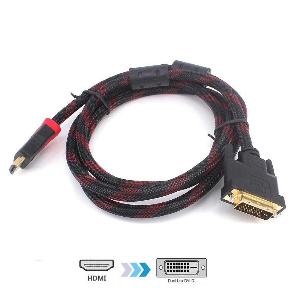 24+1 Pin HDTV to DVI Cable, 24K Gold Plated