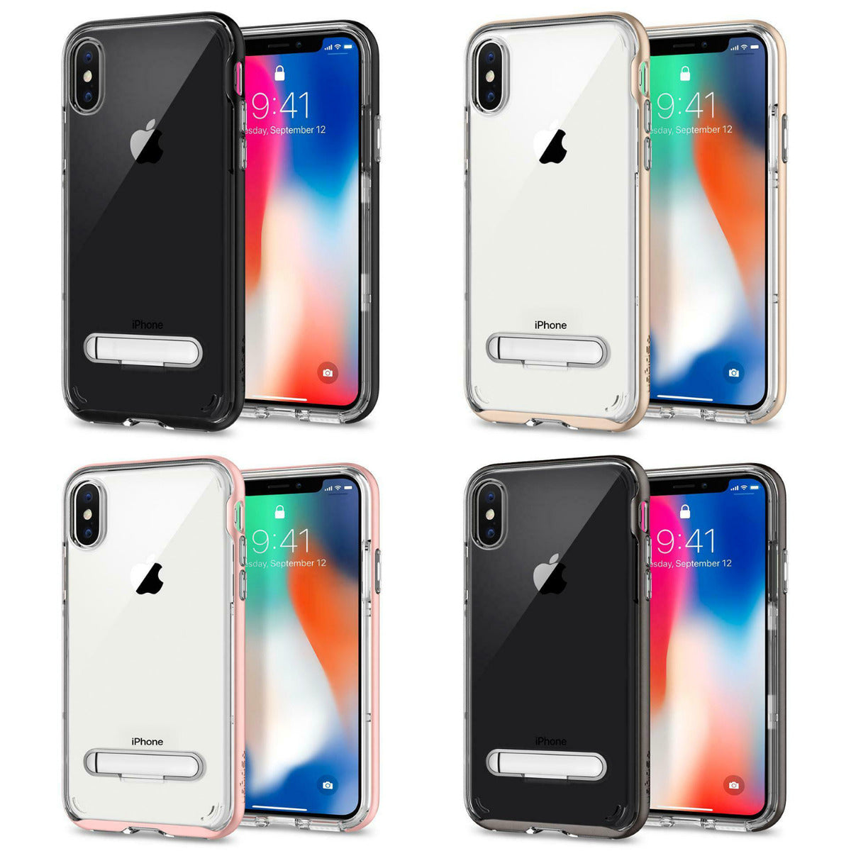 Kickstand Cover for Smartphone X,8,7-Silver-Smartphone X