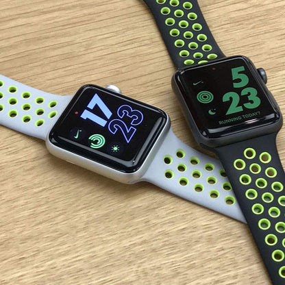 Smart Watch Silicon Band 38 MM / 42 MM-Silver Yellow-38mm