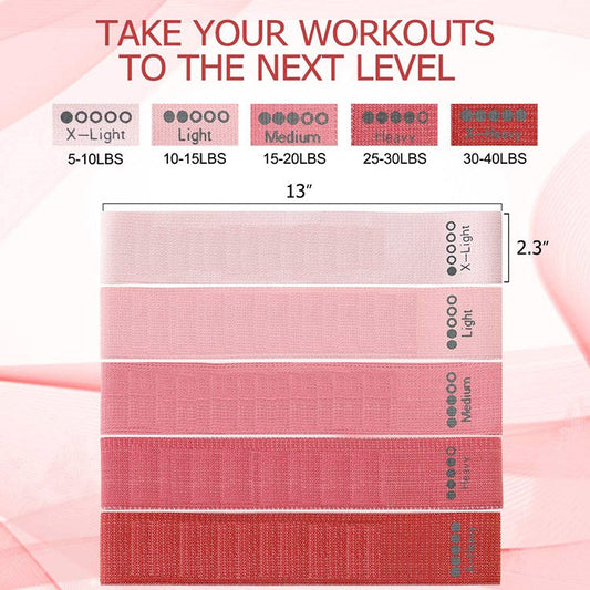Exercise Resistance Loop Bands 5pcs/pack