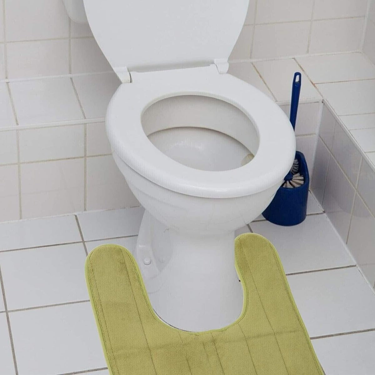 U Shaped Toilet Rugs (Olive Green)