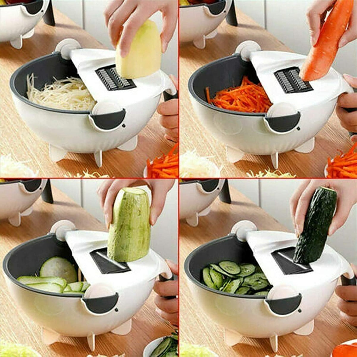 9 in 1 Vegetable Cutter with Drain Basket