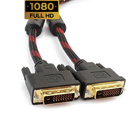 DVI-D Dual Link 24+1 Pin Male to Male Cable, Gold Plated 1.5m