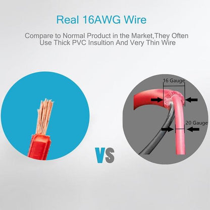 12V/24V 12' Foot Heavy Duty Extension Cord with Cigarette