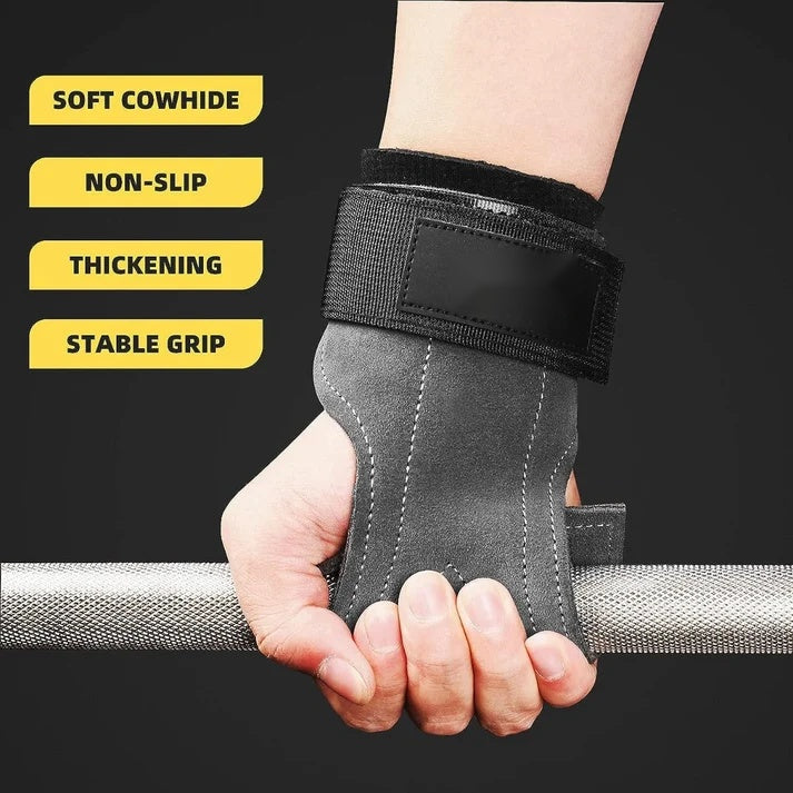1 pair, Durable Cowhide Palm Guards for Fitness Equipment