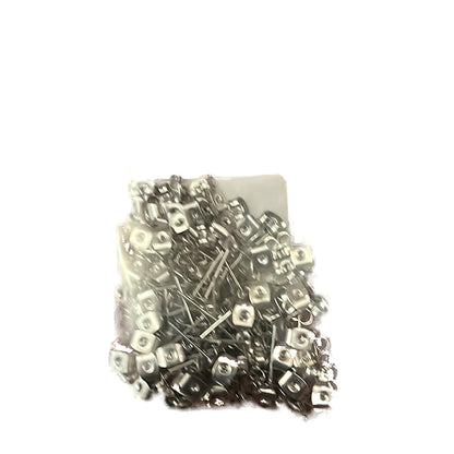 100pcs Stainless Steel Flat Pad Earring Stud Posts + Butterfly Backs, DIY Silver