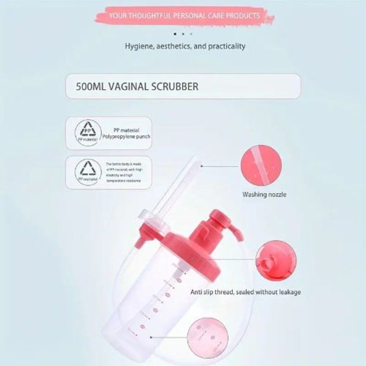 Manual Pressure Anal Vagina Douche Cleaner Irrigator Cleansing System