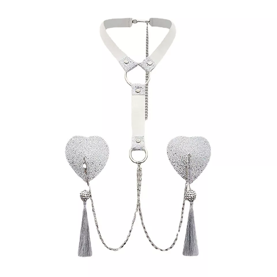 1Pc Body Chain with Nipple Covers