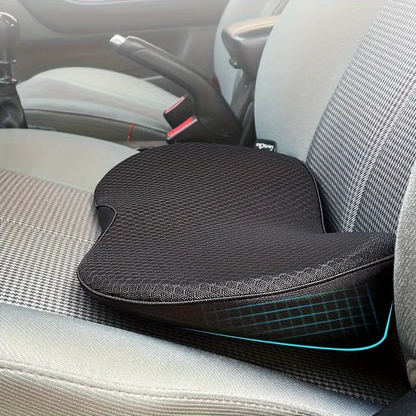 "Memory Foam Car Seat Cushion, Suitable For Long-distance Car Driver Seats BLACK "