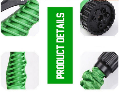 Expandable Garden Water Hose 100 Ft with Spray Nozzle