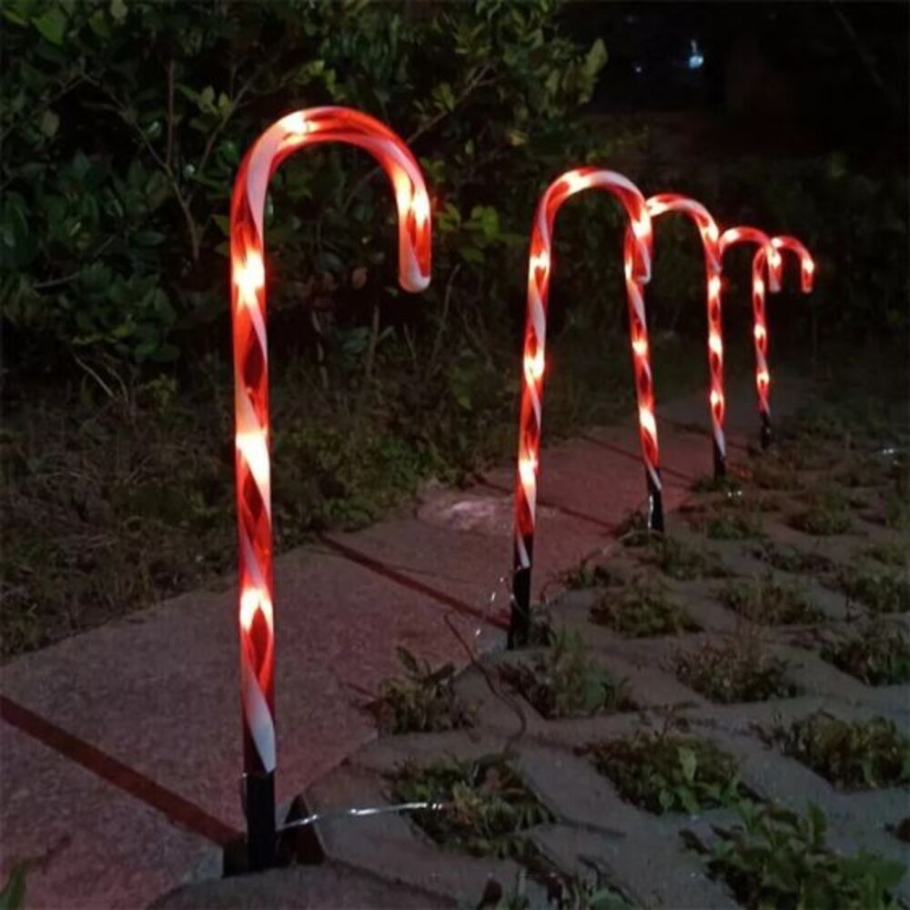 Solar Cane Ground Lamps Christmas