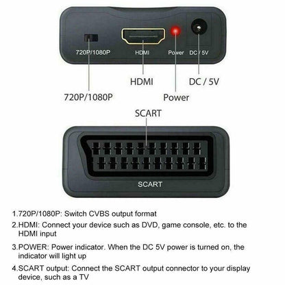 SCART to HDTV Upscale Converter 1080P