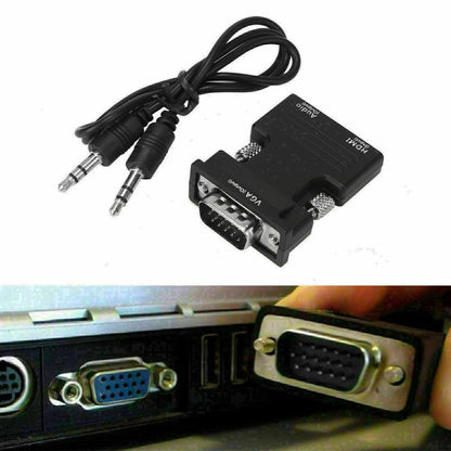 Female HDTV to VGA Male Converter Adapter