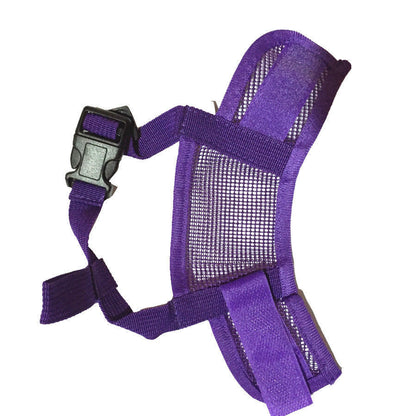 Dog Mask Mouth Muzzle -Purple-L